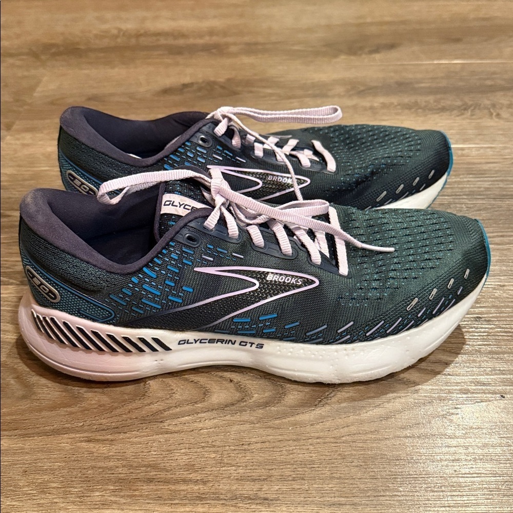 Brooks Glycerin GTS 20 Running Shoes Peacoat Ocean Lilac Size 11 No Insoles